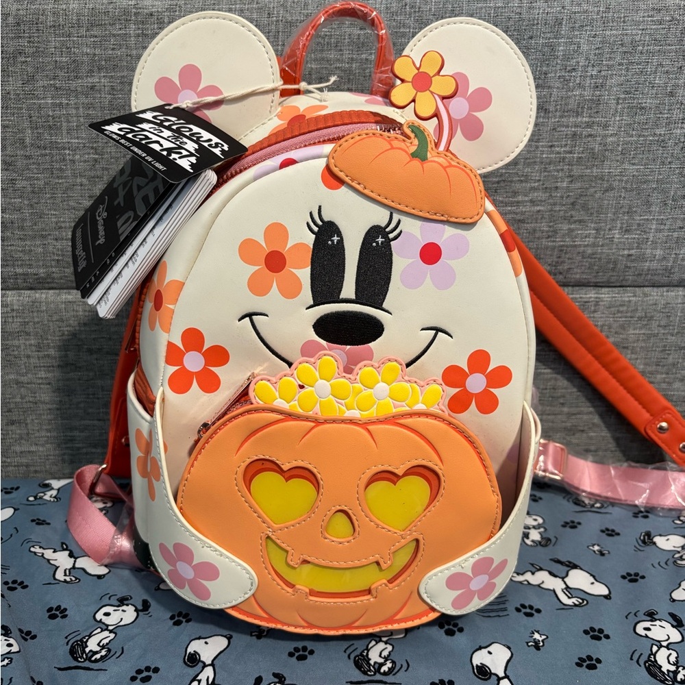 Loungefly Halloween Mouse Backpack - Orange, White, Pink